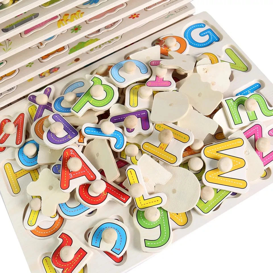 HKM-071379 Colorful Educational Wooden Jigsaw 3D Puzzle for Children, 30x23 cm, Suitable for Ages 3+