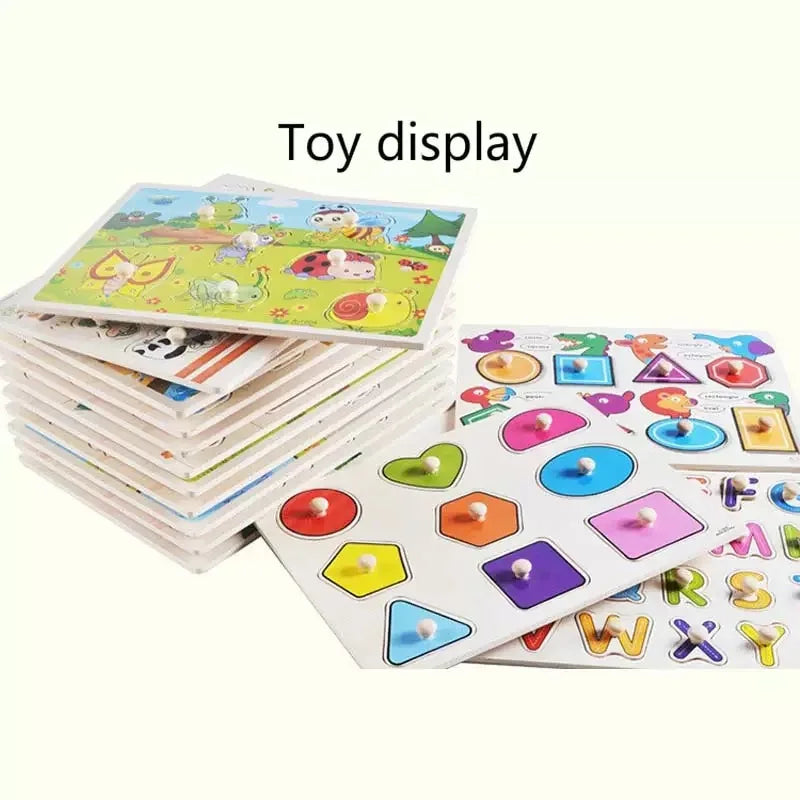 HKM-071379 Colorful Educational Wooden Jigsaw 3D Puzzle for Children, 30x23 cm, Suitable for Ages 3+