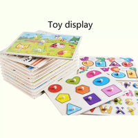 HKM-071379 Colorful Educational Wooden Jigsaw 3D Puzzle for Children, 30x23 cm, Suitable for Ages 3+