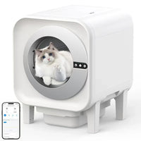HKM-071379 Smart Automatic Cat Litter Box with Extra-Large 75L Capacity and Infrared Sensors for Easy Cleaning
