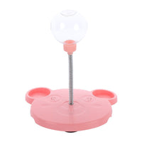 HKM-0714173 Interactive Cat Food Dispenser Ball with Suction Cup Base - Puzzle Toy for Engaging Feeding Play