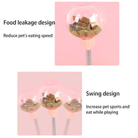 HKM-0714173 Interactive Cat Food Dispenser Ball with Suction Cup Base - Puzzle Toy for Engaging Feeding Play
