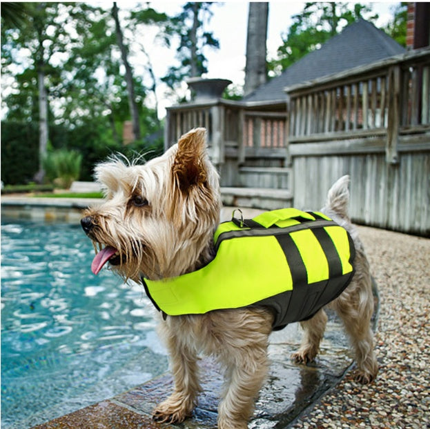 HKM-0714557 Inflatable Dog Life Jacket for Swimming Pool Safety - Adjustable Pet Vest