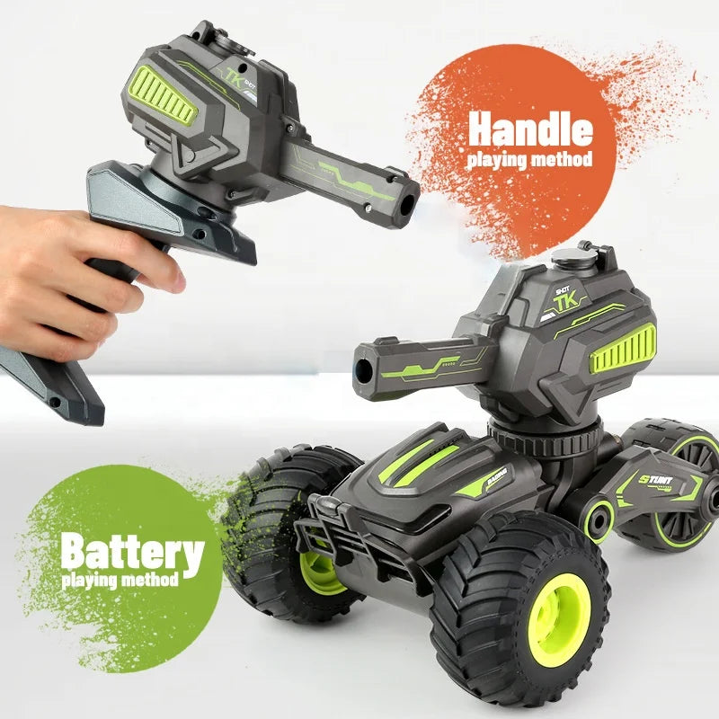 HKM-071507 Water Bomb Remote Control Stunt Car Toy with Gel Blaster for Kids - 2-in-1 Electric RC Truck