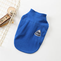 HKM-0715453 Solid Color Polyester Zipper Coat for Dogs - Casual Style, Available in Blue and Red