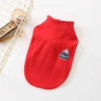 HKM-0715453 Solid Color Polyester Zipper Coat for Dogs - Casual Style, Available in Blue and Red