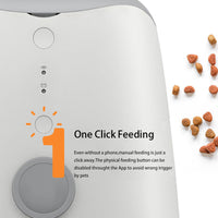 HKM-0716349 Smart Pet Feeder with HD Camera, Two-Way Voice, and Cloud Control - 3.7L Capacity