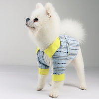 HKM-0716733 Comfortable Cotton Pet Shirt in Blue ¨C Leisure Style for All Sizes: XS to 2XL