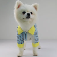 HKM-0716733 Comfortable Cotton Pet Shirt in Blue ¨C Leisure Style for All Sizes: XS to 2XL