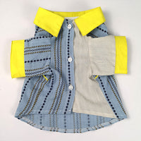 HKM-0716733 Comfortable Cotton Pet Shirt in Blue ¨C Leisure Style for All Sizes: XS to 2XL