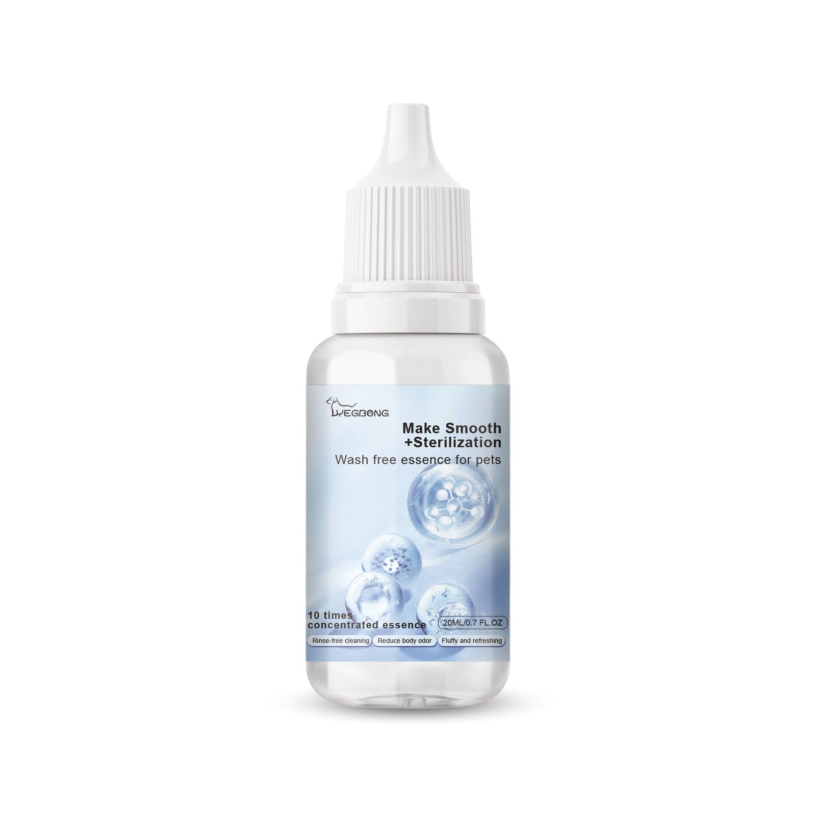 HKM-0718013 Wash-Free Essence for Dogs and Cats - 20ml Bottle with Natural Ingredients