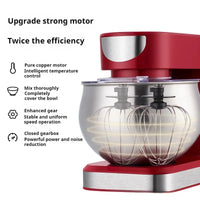 HKM-071827 1000W Electric Stand Food Mixer with 5.5L Stainless Steel Bowl and 6-Speed Settings for Commercial and Household Use