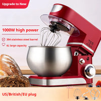 HKM-071827 1000W Electric Stand Food Mixer with 5.5L Stainless Steel Bowl and 6-Speed Settings for Commercial and Household Use