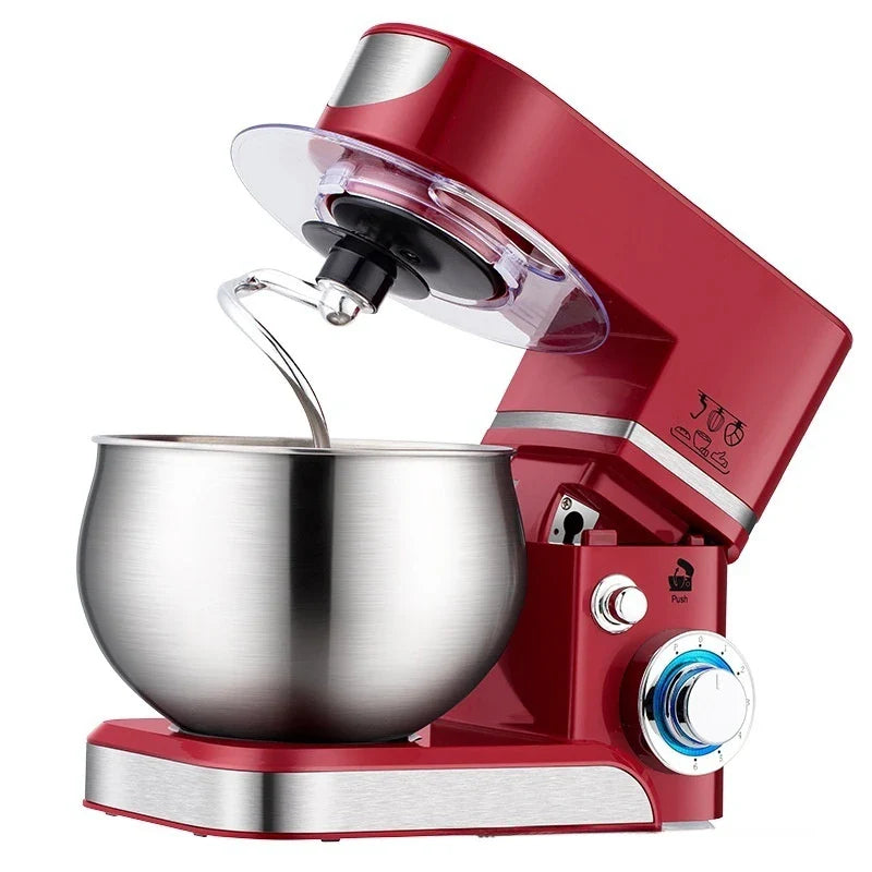 HKM-071827 1000W Electric Stand Food Mixer with 5.5L Stainless Steel Bowl and 6-Speed Settings for Commercial and Household Use