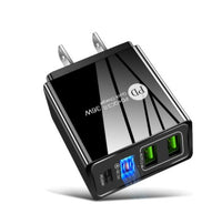 HKM-071955 Dual USB Fast Charge Travel Charger with PD Charging Head - 3000mA Output
