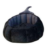 HKM-0720189 Cozy Pumpkin-Themed Pet Bed for Cats - Orange and Black Options