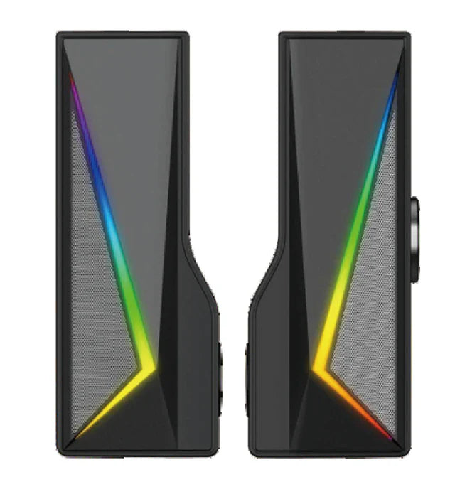 HKM-072083 Deep Bass Hi-Fi Bluetooth Speakers with RGB Lighting and Magnetic Woofer