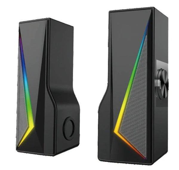 HKM-072083 Deep Bass Hi-Fi Bluetooth Speakers with RGB Lighting and Magnetic Woofer