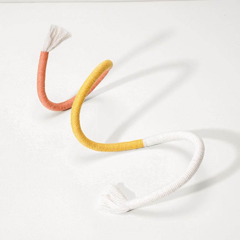 HKM-0720957 Self-Relieving Catnip Rope Toy - Cotton Thread with Vibrant Colors