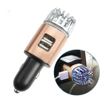 HKM-072147 2-in-1 Car Charger with Air Purifier and Dual USB Ports