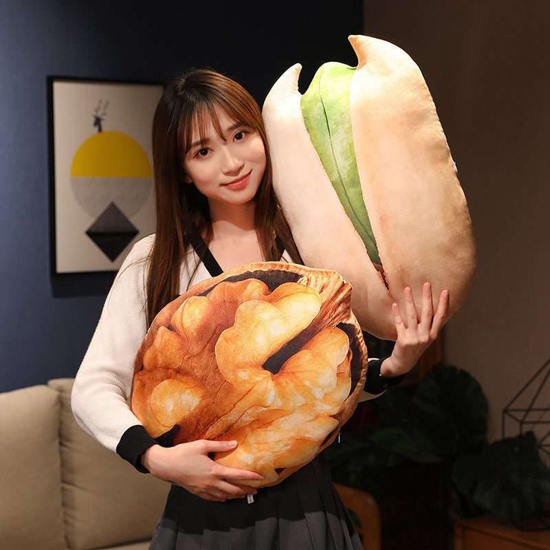 HKM-072211 Lifelike Nut Pillow Collection: Peanut, Pistachio, Pecan, and More