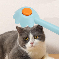 HKM-0723389 Flower-Shaped Self-Cleaning Cat and Dog Grooming Brush with Stainless Steel Bristles