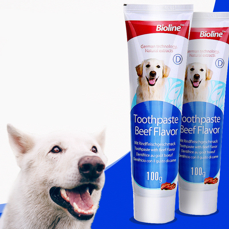 HKM-0723773 Natural Dog Toothpaste - Beef, Mint & Orange Flavors for Dental Care and Fresh Breath