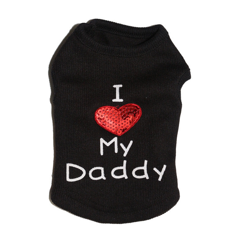 HKM-0724285 Dog Mom and Dad Casual Pet Vest in Various Colors and Sizes