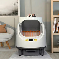 HKM-072531 Smart Cat Litter Box with Dual Channel Automatic Cleaning and UV Deodorizing - 68L Capacity