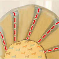 HKM-0725949 Cozy Closed Cat Nest - Removable, Washable, Anti-Collapse Design in Cream Yellow & Mint Green