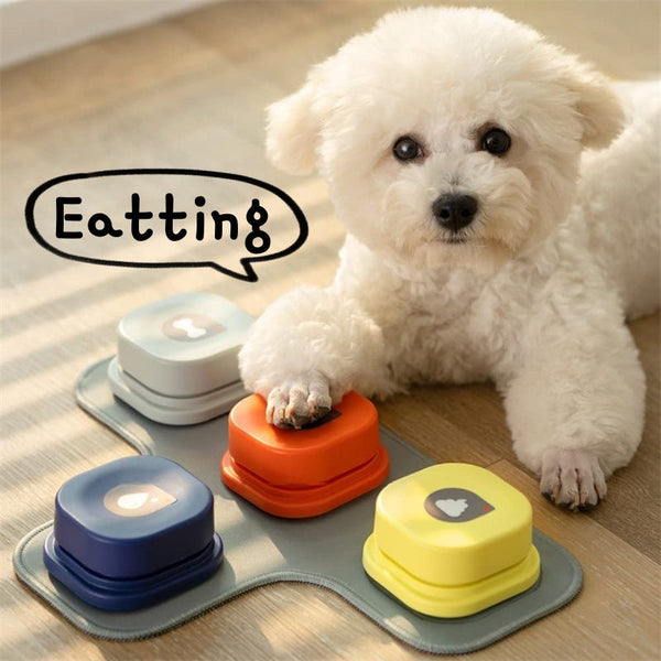 HKM-0726717 Pet Communication Button - Recordable One-Click Toy for Dogs and Cats, Durable and Portable with Multiple Color Options