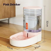 HKM-0727869 Automatic Pet Water Fountain and Feeder with 3.8L Capacity for Cats and Dogs - Available in Multiple Colors