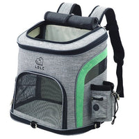 HKM-0728125 Pet Carrier Backpack for Small Pets - Durable Nylon, Breathable, 20kg Capacity - Available in Gray, Green, Orange, Blue