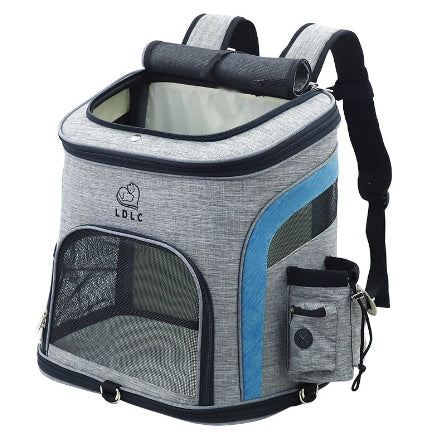 HKM-0728125 Pet Carrier Backpack for Small Pets - Durable Nylon, Breathable, 20kg Capacity - Available in Gray, Green, Orange, Blue
