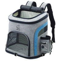 HKM-0728125 Pet Carrier Backpack for Small Pets - Durable Nylon, Breathable, 20kg Capacity - Available in Gray, Green, Orange, Blue