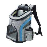 HKM-0728125 Pet Carrier Backpack for Small Pets - Durable Nylon, Breathable, 20kg Capacity - Available in Gray, Green, Orange, Blue