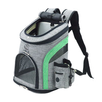 HKM-0728125 Pet Carrier Backpack for Small Pets - Durable Nylon, Breathable, 20kg Capacity - Available in Gray, Green, Orange, Blue