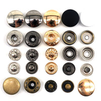 HKM-072915 Alloy Round Snap Buttons for Jackets and Denim Clothing – Stylish and Versatile