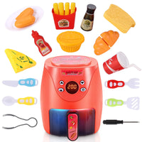 HKM-072915 Kids Color Changing Air Fryer Pretend Play Kitchen Toy - Safe ABS Plastic, Ages 2 and Up