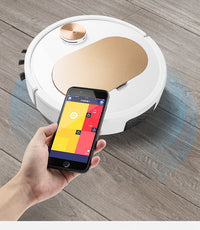 HKM-072915 Smart Home Robot Vacuum Cleaner with Mobile App Control - Automatic Dust Removal Sweeper, 90-Min Battery Life