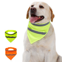 HKM-0729277 Reflective Fluorescent Triangle Scarf in Bright Yellow and Orange, Available in S, M, L Sizes