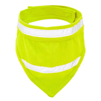 HKM-0729277 Reflective Fluorescent Triangle Scarf in Bright Yellow and Orange, Available in S, M, L Sizes