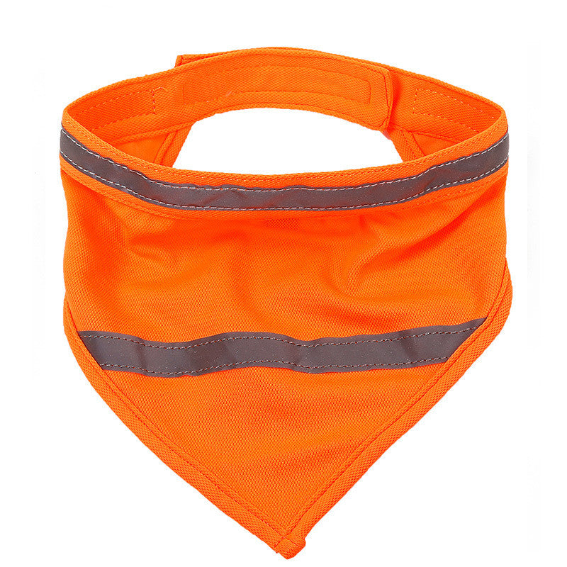 HKM-0729277 Reflective Fluorescent Triangle Scarf in Bright Yellow and Orange, Available in S, M, L Sizes