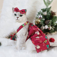 HKM-0730045 Floral Cotton Slip Dress with Mesh Skirt for Pets - Suitable for Cats and Dogs