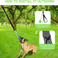 HKM-0730301 Durable Latex Dog Tug of War Rope Toy for Molar Cleaning - 140cm / 240cm Stretch