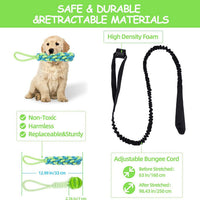 HKM-0730301 Durable Latex Dog Tug of War Rope Toy for Molar Cleaning - 140cm / 240cm Stretch