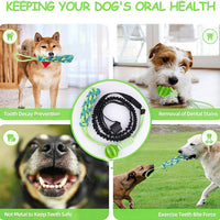 HKM-0730301 Durable Latex Dog Tug of War Rope Toy for Molar Cleaning - 140cm / 240cm Stretch