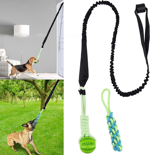 HKM-0730301 Durable Latex Dog Tug of War Rope Toy for Molar Cleaning - 140cm / 240cm Stretch