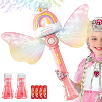 HKM-073043 Unicorn Mini Bubble Wands for Kids - Automatic Bubble Blower Toy, Perfect for Outdoor Fun