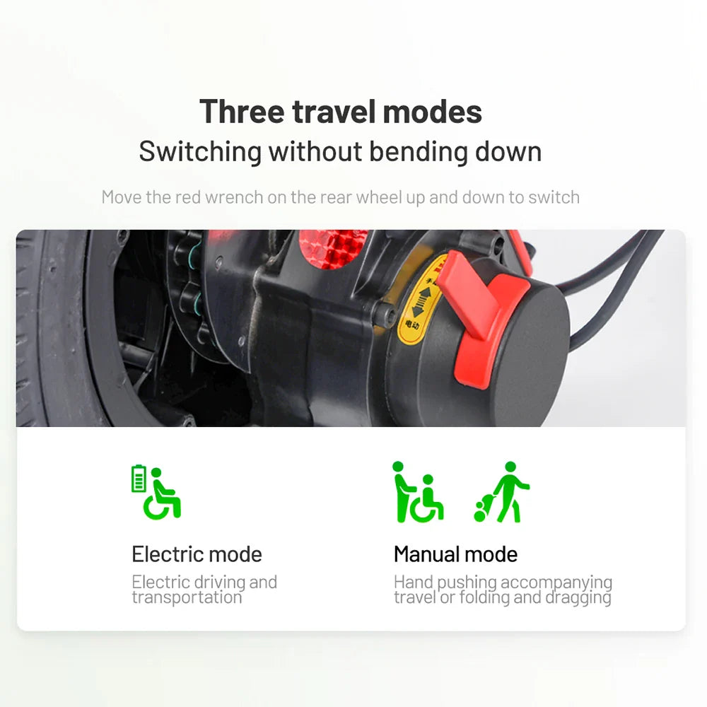 HKM-073107 Aluminum Alloy Electric Wheelchair with 350W Motor and Removable Battery, 35-40 KM Range, 300 KG Capacity